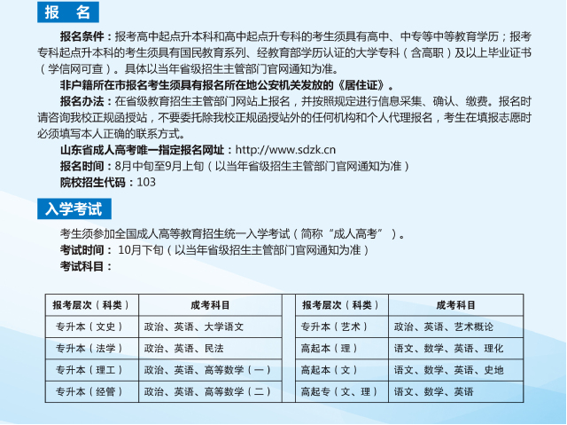 山东理工大学专升本专业有哪些